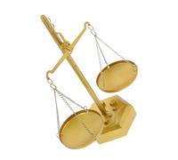 BESTYASH Balance de Justice Vintage Petit Présentoir Décoratif Mobile pour Bureau et Maison Sculpture Artistique pour Avocat Doré