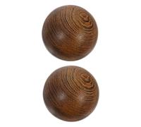 BESTYASH Balles De Fitness En Bois Massif Rouge 2 Pièces ø 5 Cm En Bois Naturel Pour Massage Manuel Stimulation Musculaire Rééducation Mains Adultes Et Seniors
