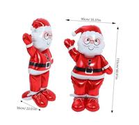 BESTYASH Ballon Père Noël Debout Film Aluminium pour Décoration Noël Festive et Centre de Table Charmant
