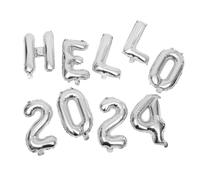 BESTYASH Ballons Lettres Argentés pour Fête An Décoration Festive pour Anniversaire et Événement Aluminium Accessoires Photo pour Ambiance Joyeuse