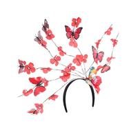 BESTYASH Bandeau bandeaux dames coiffe de bandeau de chapeau tenues hair charms hair toppers coiffe photo casque de de scène Plastique rouge