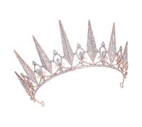 BESTYASH bandeau couronne de cristal Tiare groupe casque de mariage pour la mariée diadèmes de mariée pour mariage décoration diadème de mariage diadème de mariée de mariage alliage Doré