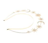 BESTYASH Bandeau Halo De Notre-dame Décoration Couronne De Lune Casque De Lune Couronne D'étoiles Bandeau Étoile De Lune Diadème Étoile Alliage De Zinc Golden