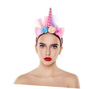 BESTYASH Bandeau Licorne Lumineux Garçon Fille Serre-tête Corne Lumineuse Pour Fête Anniversaire Costume Fille Garçon Et Confortable
