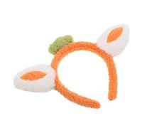 BESTYASH Bandeau Peluche Carotte Avec Oreilles De Lapin Pour Femmes Parfait Pour Soins De Peau Spa Et Costumes De Pâques Antidérapant Et Confortable
