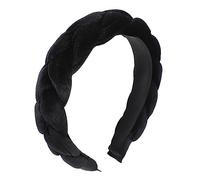 BESTYASH Bandeau Tressé En Velours Noir Pour Femme, Serrage-tête Mousse, Accessoire Cheveux Mode Pour Usage Quotidien Et Fêtes