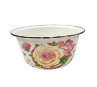 BESTYASH Bassine Émail Épaissie Polyvalente pour Cuisine Familiale et Professionnelle Marmite à Soupe et Ragoût Compatible Induction et Gaz Facile à Nettoyer et Ergonomique