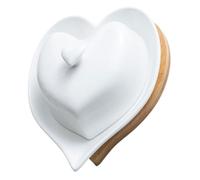 BESTYASH Beurrier Céramique Cœur avec Plateau Boîte à Beurre Hermétique pour Cuisine et Rangement de Snacks Set Élégant et Pratique
