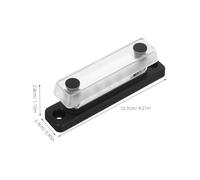 BESTYASH Bloc de Jonction Électrique Positions pour Bateau et Camping car Barrette de Bus Cuivre Étamé avec Base Noire et Couvercle Distribution Stable Haute Intensité pour Circuits Marins