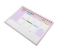 BESTYASH Bloc-notes Calendrier Hebdomadaire Rose en Papier et Fer pour Bureau ou École Suivi des Heures de Travail et Catégorisation des Tâches