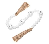 BESTYASH Boho Garland de Perles avec Pompons Décoration Murale pour Ferme Guirlande Suspendue pour Salon et Étagère