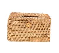 BESTYASH Boîte à Mouchoirs Rotin Tressé Multifonction pour Bureau Maison Hôtel Décoration Élégante