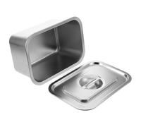BESTYASH Boite Compost et Hermétique la Cuisine en Acier Inoxydable avec Couvercle, Bac à Compost de Comptoir Pratique Cuisine Propre Odeurs pour Déchets Alimentaires