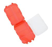 BESTYASH Boîte de médecine à huit images à trois couches pilulier quotidien pilule organisatrice Cas petit organisateur de médecine domestique trousse à pharmacie amovible pp Orange