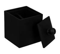 BESTYASH Boîte de Rangement pour et Cure-Dents avec Couvercle Organisateur Compact en Noir Mat Étui Multifonction pour Accessoires de Salle de Bain Usage Quotidien à Domicile