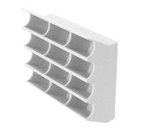 BESTYASH Boîte de Rangement pour Lames de Rasoir 12 Compartiments, Organiseurs pour Barbiers et Salle de Bain, Étui Blanc Compact 10,4 X 9,9 X 4,1 Cm, Support Sécurisé pour Lames