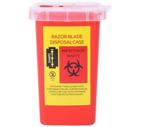 BESTYASH BoîTe De Recyclage Pour Lames De Rasoir 15.4X9.5X9.5 Cm Conteneur Jetable Avec Couvercle À Cliquet Verrouillage Permanent Pour Collecte SéCuriséE En Salon De Coiffure