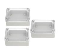 BESTYASH Boîte électrique transparente ABS AS 3pcs avec couvercle articulé, résistante aux UV, pour modules de sécurité en zones résidentielles et parcs