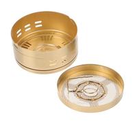 BESTYASH Boîte réservoir de moxibustion en cuivre produit fumigation portable cas de brûleur de moxibustion réservoir de moxibustion pour les maux de Golden