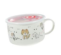 BESTYASH Bol Bento à Anse pour Ramen avec Couvercle Étanche Boîte Repas Réutilisable et Anti-fuite Conteneur Alimentaire Chat Kawaii pour Maison et Voyage