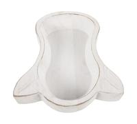 BESTYASH Bol Décoratif en Bois Blanc de Tête de Vache Réutilisable et Résistant pour Snacks et Fruits, pour Plateau de Thé ou Décoration Maison