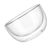 BESTYASH Bol en Verre Double Paroi Transparent 1 Bol à Fruits à Haute Température 100% Borosilicate pour Desserts et Salades pour Usage Domestique et Restaurant