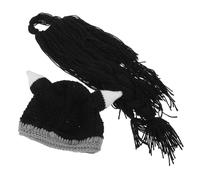 BESTYASH Bonnet Viking Bonnet À Barbe Chapeau Viking Cosplay En Chapeau