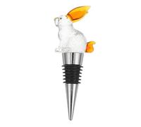 BESTYASH Bouchon de Bouteille Réutilisable Verre Cristal Lapin Décoratif Joint Étanche pour Vin Accessoire Élégant pour Préservation et Protection Anti-fuite