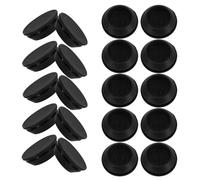 BESTYASH Bouchons en Silicone Ronds Noirs Absorption des Chocs et Ajustement 20 Pièces pour Laboratoires et Environnements Difficiles