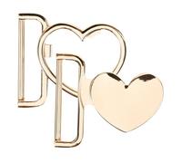 BESTYASH Boucle de Manteau en Métal Or Cœur Délicate, Multi-fonction et Facile à Ouvrir, Accessoire Couture Élégant pour Événements Formels et Occasions de Loisirs