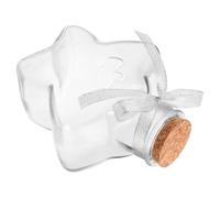 BESTYASH Bouteille à Vœux en Verre Transparent D’Étoile Bouchon en Liège Grand Format Décorative pour Mariage Shower et Loisirs Créatifs Bocal Étanche pour Sable Fleurs Séchées et