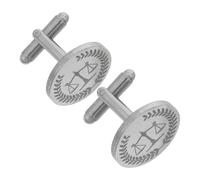 BESTYASH Boutons de Manchette en Acier Inoxydable 1 Paire Symbole Balance Bijoux Zodiaque pour Chemise Smoking Homme Affaires Mariage