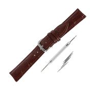 BESTYASH Bracelet de Montre en Cuir Fendu Marron à Dégagement Rapide avec Boucle en Acier Inoxydable Confortable et Respirant pour Montre Homme, Livré en Coffret Bois