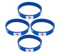 BESTYASH Bracelet en Silicone Drapeau National Bleu pour Coupe du Monde, Lot de 4 Pièces, Souvenir Événement Sportif et Team Bonding pour Hommes et Femmes