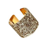 BESTYASH Bracelet Manchette Large Ouvert pour Femme Bracelet Large à Paillettes Doré Jonc Brillant pour Soirée et Bijoux Élégants et