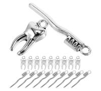 BESTYASH Breloques Dent et Brosse à Dents 3D Réalistes en Métal Lot de 20 Pièces pour Bijoux DIY Colliers et Bracelets Accessoires Décoratifs pour Fêtes et Créations Artisanales