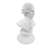 BESTYASH Buste de Mozart en Résine Blanche 15 CM Statue Décorative Européenne Figurine Artistique pour Intérieur Décoration Maison et Bureau Sculpture de Musicien Classique