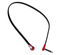 BESTYASH Câble de Patch pour Pédale D'effet Guitare Basse 50 Cm Connecteur Coudé, Blindage Anti-bruit, Matériau Pvc et Métal, pour Installation Instrumentale Musicale