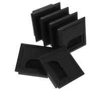 BESTYASH Cache-Cordon Passe-câble Noir Carré en Plastique pour Bureau, Lot de 6 Pièces, Organise Les Câbles et Améliore L'esthétique du Poste de Travail Bureautique