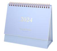 BESTYASH Calendrier de bureau 2024 calendrier de bureau familial pourpre en papier à usage quotidien chevalet de bureau pour bureau et maison pour enseignants et étudiants