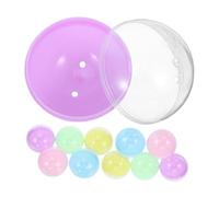 BESTYASH Capsules Rondes Transparentes 65 Mm en Plastique Alimentaire Semi-transparent Macaron, Vides et Réutilisables pour Distributeur Automatique, 50 Pièces, pour Présents de Fête