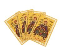 BESTYASH Cartes Amulettes Chinoises Feng Shui 4pcs en Alliage Aluminium-magnésium Or pour Protection et Prospérité Maison Année du Serpent 2025