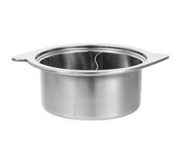 BESTYASH Casserole en Acier Inoxydable 16 Cm Pot de Pique-niques Double Compartiment pour Fondue Chinoise, Casserole Antiadhésive et Résistante la Chaleur, Ustensile Cuisine pour Cuisson