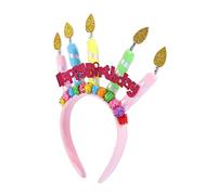 BESTYASH Cerceau De Tête De Bougie D'anniversaire Pour Faveurs De Fête D'anniversaire Bandeau De Paillettes Accessoire Groupe Faire La Fête Content Bandeau De Maquillage En Tissu