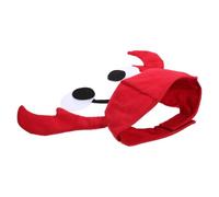 BESTYASH Chapeau de Crabe Rouge en Tissu Non Tissé Léger Ajustable Chapeau Drôle Finition Délicate et Confortable pour Fête Cosplay pour Adultes