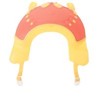 BESTYASH Chapeau De Lavage Pour Garçon Fille Réglable Forme De Crabes Bonnet De Imperméable Avec Pour Yeux Oreilles Accessoire Pour Bain Rouge