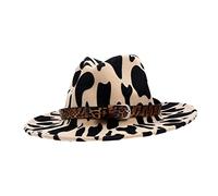 BESTYASH Chapeau Fedora De Fête Léopard Ceinture Décorative, Chapeau Rétro En Tissu Respirant Coupe-vent, Féminin, Cosplay Et Spectacle Sur Scène, Taille Unique Beige