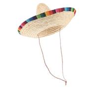 BESTYASH Chapeau Mexicain De Performance pour Fêtes Costumes pour Chats Et Chiens Fiesta Diamètre 43 Cm Beige