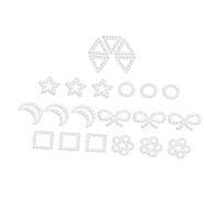 BESTYASH Charms pour Ongles Décoratifs Abs Forme de Cœur et Nœud Perles Imitation et Durables pour Nail Art Créatif et Facile Accessoires Pratiques pour Salons et Usage Familial