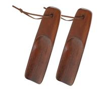 BESTYASH Chausse-Pieds en 15,5 CM Lot de 2 Outils Corde en Cuir pour Aider à Enfiler des Chaussures Accessoire Ménager Adapté à Tous Âges